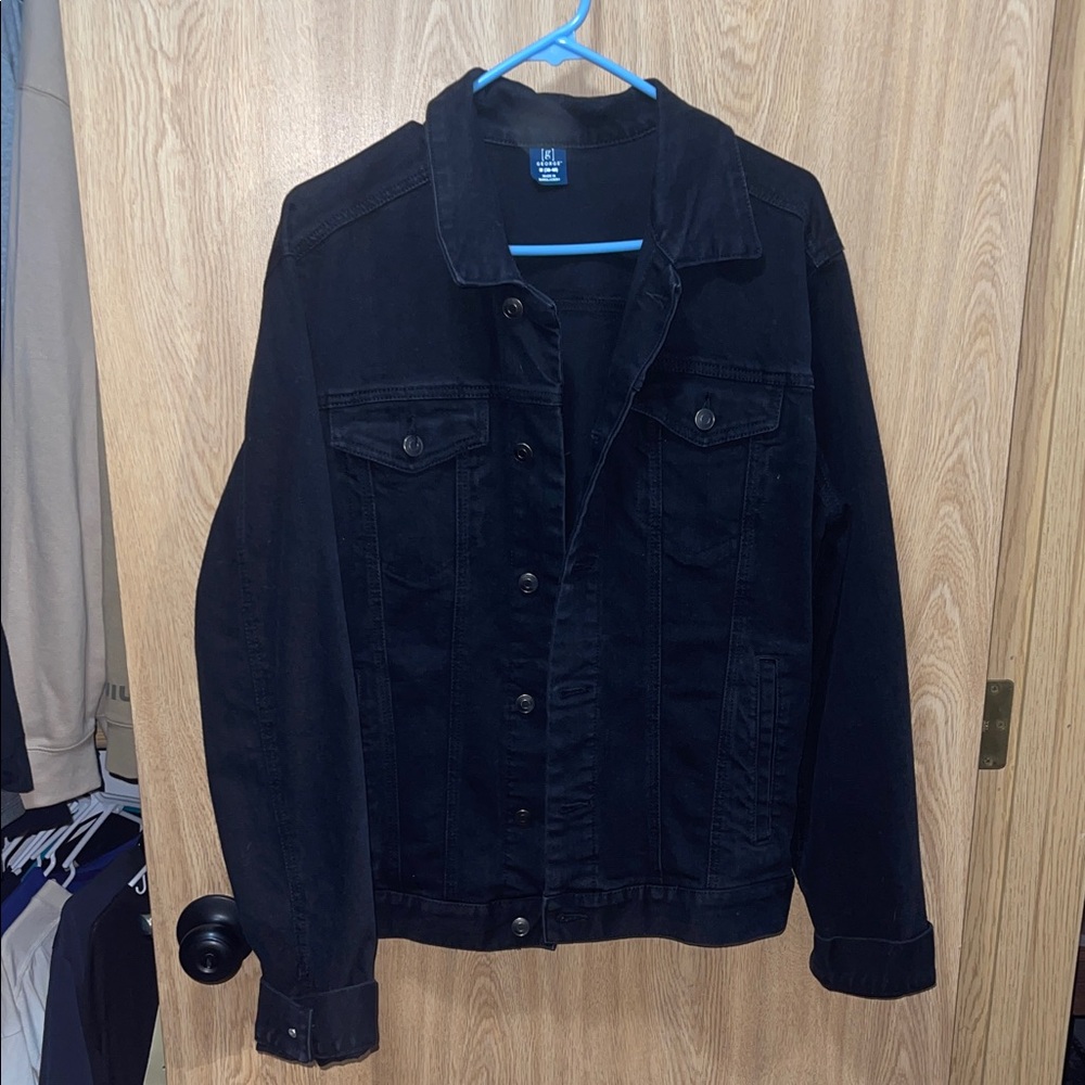 Oversized Black Denim Jacket